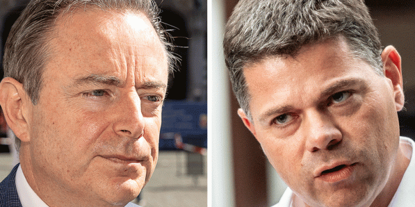 Bart De Wever (N-VA) en Tom Ongena (Open VLD)