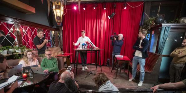 Conner Rousseau (Vooruit) à 't Hemelrijk, le 5 octobre