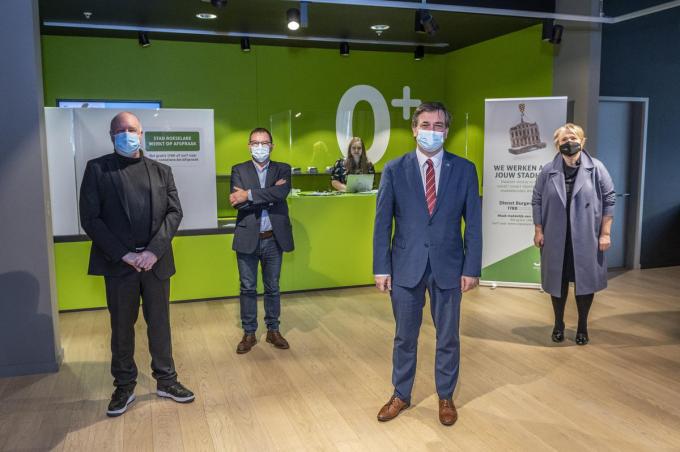 Op de foto Yves Rosseel, Henk Kindt, Kris Declercq en Nathalie Muylle.©STEFAAN BEEL Stefaan Beel